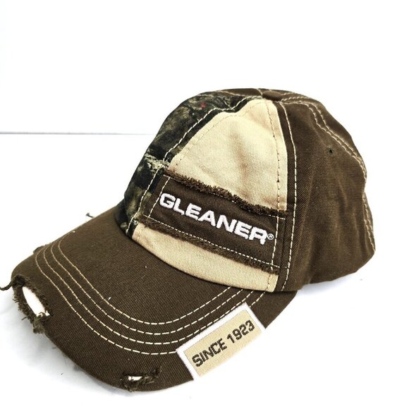 Gleaner Combine Tractors Brown Distressed Hat Cap Chamberlain - Picture 1 of 6